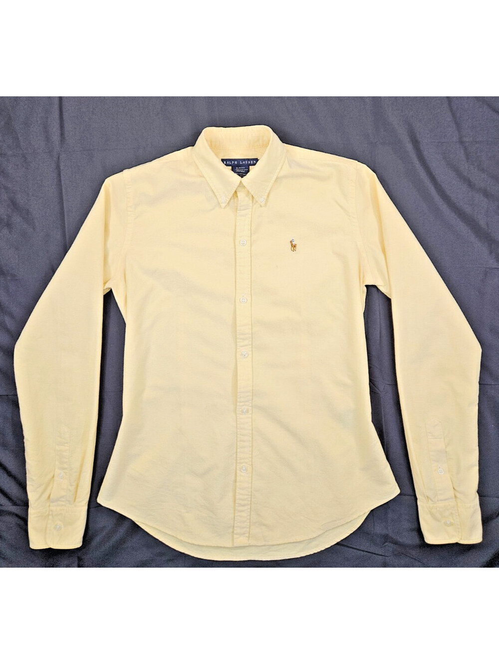 Ralph Lauren Womens Size 6 Yellow Button Down Oxford Shirt